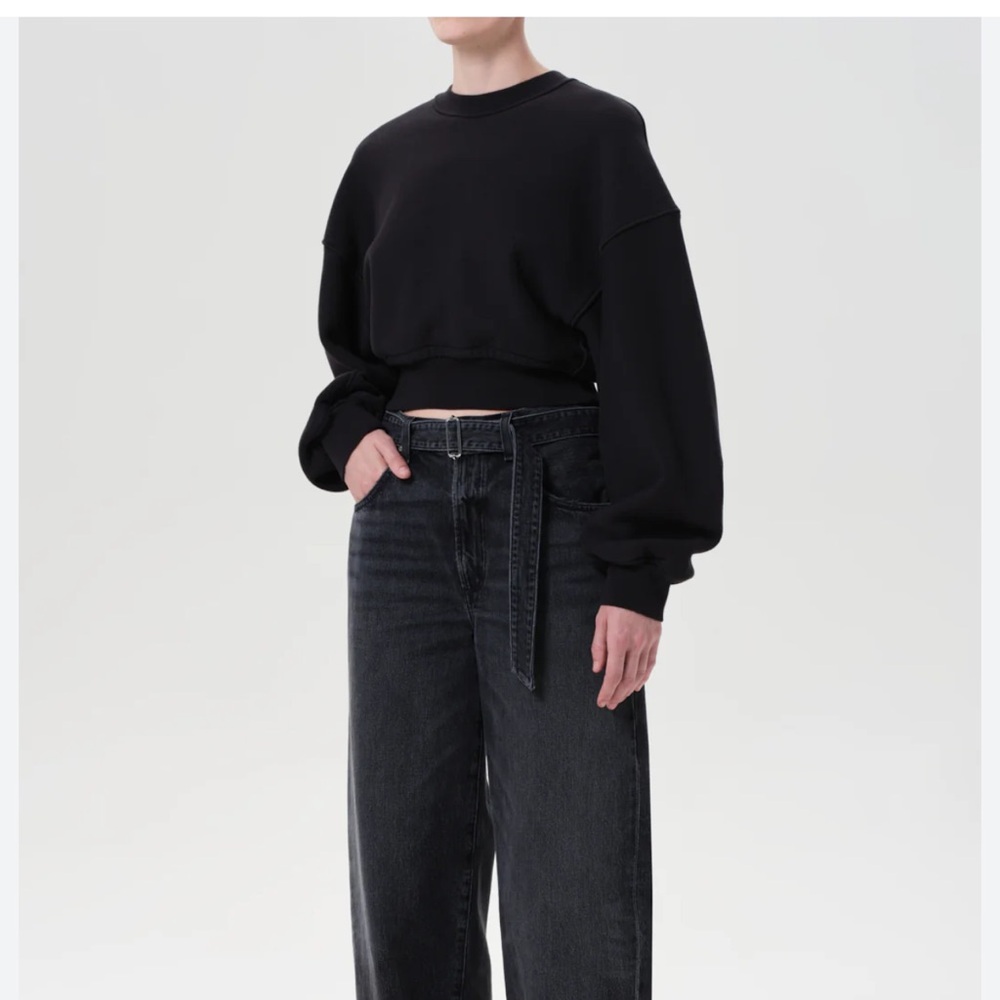 Agolde black crop sweater